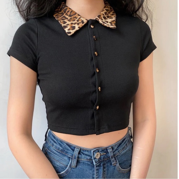 Pellucid- Leopard Collar Polo size small - Picture 1 of 7